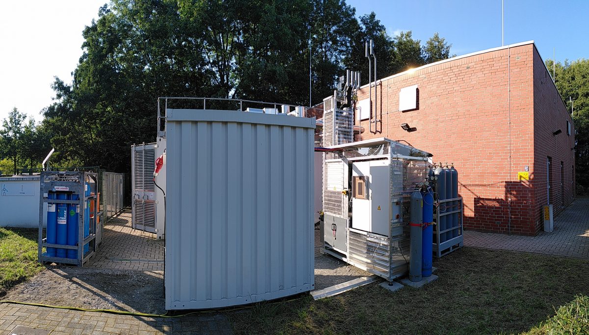 ORBIT-Rieselbettreaktor an seinem neuen Standort in Ibbenbüren. Foto: Martin Thema