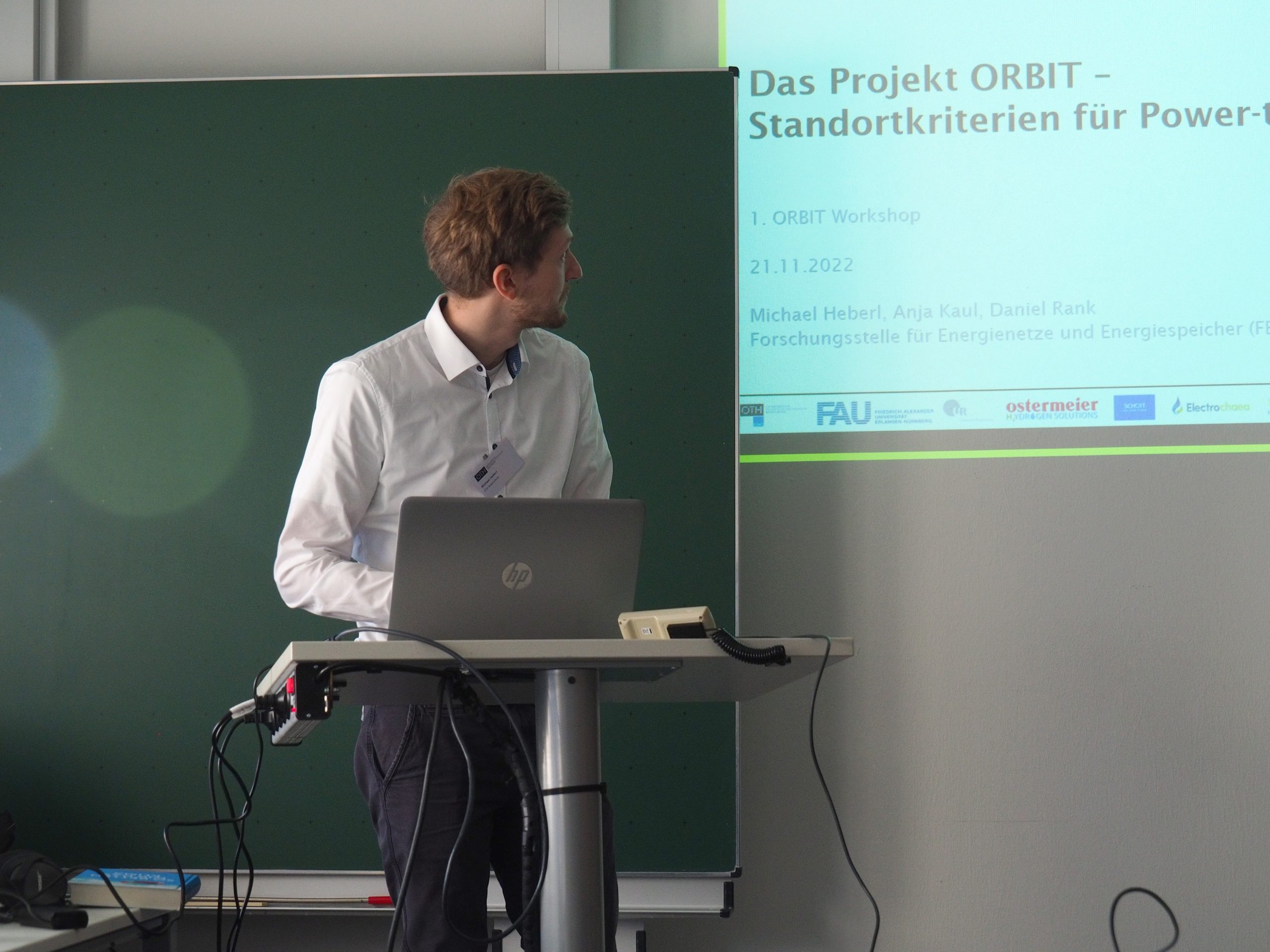 Michael Heberl vom ORBIT Team stellte das Projekt und Power-to-Gas Standortkriterien vor. Foto: Anja Kaul